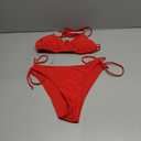 OZICERD 2 Piece Bikini Sets for Women Halter Triangle Bikini Tops Brazilian String Swimsuit Full Coverage Bottom Bathing Suit, Size: Medium