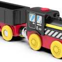 Battery Operated Locomotive Train, Magnetic Trains Toy for Wooden Tracks, Motorized Train Compatible with Thomas, Brio, Chuggington, Melissa & Doug