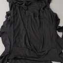 Women's Plus Size Sleeveless Ruffle Trim Ruched Dress Strapless Asymmetrical Hem Slim Fit Tube Bodycon Dresses (Black) L