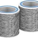 2 Pack HP102 Replacement HP152 Filter Compatible with Shark Air Purifier HP100, HP153, HP102PET, HP102PETBL, HP132, HC450, HC451, HC452, HC455, HEPA For 99.97% Particles Part # HE1FKPET, HE1FKBASMB