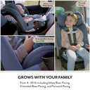 Evenflo Revolve360 Slim 2-in-1 Rotating Car Seat with Green & Gentle Fabric (Travertine) Date of Manufacture: 2025/12/09 