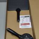 Rain Shower Head with Handheld High Pressure rainfall Shower Heads with Handheld Spray Combo,Black