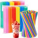 Eaasty 2000 Pcs Jumbo Smoothie Straws Bulk(0.43" Diameter and 8.2" Long) Large Wide Mouthed Plastic Disposable Milkshak Bubble Tea Straws for Tall Homemade Milkshakes Drinking (Colorful)