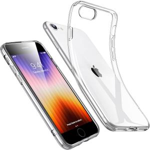 ESR for iPhone SE Case 2022/2020/3rd/2rd,for iPhone 8/7 Case, Thin Soft TPU Transparent Protective Cover, Yellowing Resistant, Zero Series, Clear