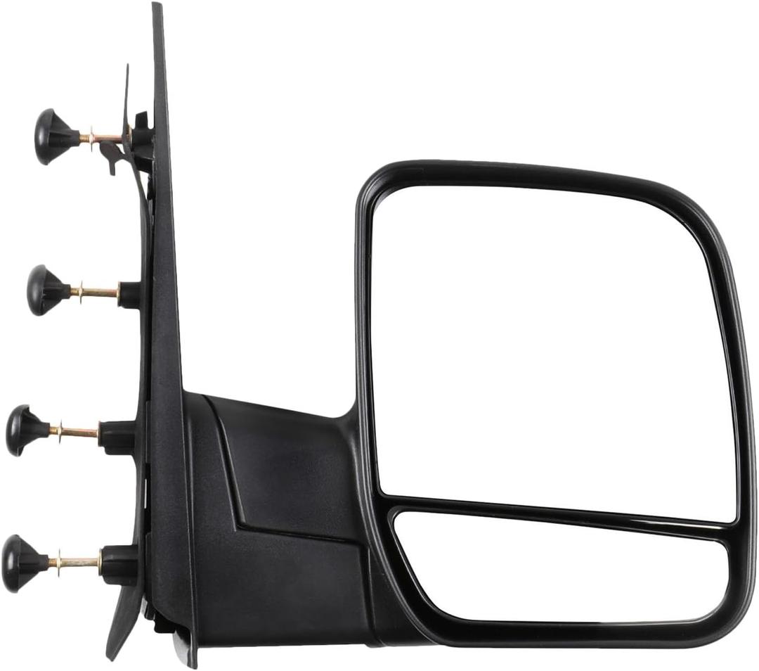 ECCPP Passenger Side Mirrors, Right Rear View Mirrors fit 2003-2013 For Ford E-150 E-250 2004-2013 For Ford E-350 E-450 Super Duty E-450 Econoline Black Manual Folding, 38.5 cm x 42 cm x 17.5 cm