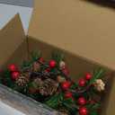 FUNPENY Christmas PineCones String Lights, 6.56Ft 20 LED Pine Needles Red Berries Fall Light Garland, Indoor Outdoor Decor for Thanksgiving Christmas Autumn Themed Party Decorations