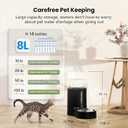 CZPET Dog Water Bowl Dispenser 8L, Wider Mouth & Upgraded Brush for Easy Cleaning Automatic Cat Gravity Refilling Waterer with Removable Stainless Steel Bowl, Large Drinking Area for Multi-Pet (Black)