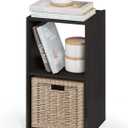 Furinno Pelli Cubic Storage Cabinet, 2x1, Espresso, 2-Cube