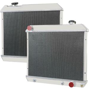 Direct Replacement for 1963-1966 1964 1965 Chevy C10 C20 C30 Pickup Truck V8 Aluminum Radiator (3-Row) (3-Row Radiator)