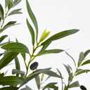 Warmplants Artificial Olive Tree, 7ft Tall Fake Olive Leaves Plant with Basket, Indoor Outdoor Faux Olive Topiary Silk Tree for Home Livingroom Office Dcor