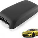 1VT06DX9AI Floor Center Console Armrest Lid Cover Assembly W/Base Compatible with Dodge Charger 2011-2021, Chry-sler 300 2015-2021 Replace 1VT06DX9AA 1VT06DX9AC 1VT06DX9AD 1VT06DX9AE, Black