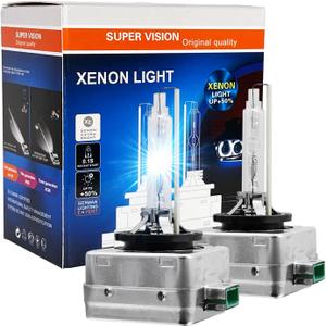 SOCAL-LED LIGHTING D3S 35W Xenon HID Headlight Bulbs - 60000K Crystal White - 66340 42403 42302 OEM High Low Beam Direct Replacement - Pack of 2
