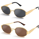 livho 2025 Trendy Oval Sunglasses - Stylish Polarized Shades for Everyday - Retro Metal Frames