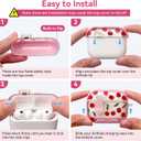 Compatible with AirPods Pro 3 Case with Safety Lock, Cute Pretty Aesthetic AirPods Pro 3 Case Cover with Keychain, Soft TPU Protective Shockproof Case for Women Girl