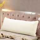 Reafort Ultra Soft Sherpa Body Pillow Cover/Case with Zipper Closure 21"x54" (21"x54" Body Pillow Cover, Cream)