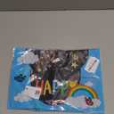 WATINC Happy Birthday in Heaven Garden Flag - Colorful Ribbons Funeral Memorial Flags for Sympathy, 12 x 18 Inch Linen Yard Decorations, Grave Cemetery Farmhouse Outdoor Decor Supplies (Black)