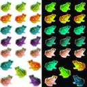 Barydat 40 Pcs Miniature Frog Figurines Luminous Mini Resin Frog Figures Model Garden Decor DIY Terrarium Craft Ornament Accessories for Moss Landscape Decoration (0.98 x 0.98 Inch)