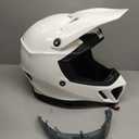 LEM Dirt Full Face Motorcycle Helmets Adult Bike Helmet for Men DOT Certified Motocross Helmet for Off-Road ATV BMX UTV, Adjustable Sun Visor, Fiberglass, Triple Series(White XL)