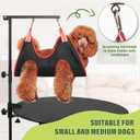 Dog Grooming Arm with Pet Grooming Hammock, getlstub 35" Pet Grooming Table Arm with Adjustable No Sit Haunch Holders, Dog Grooming Stand with Loop Noose for Small and Medium Pets | M