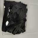 Nearockle 12Pcs Reusable Cable Ties, 10x0.6inch Elastic Silicone Cord Organizer Straps for Bundling and Organizing Cable Wires, Extendable Cable Management in Home, Kitchen, Closet, Office(Black)