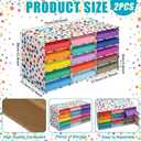 Colingmill 2 Pcs Confetti 15 Slots Classroom Paper Storage Organizer 29x12