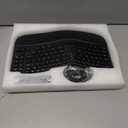 Ergonomic Wireless Keyboard Mouse Combo, Bluetooth/2.4G Split Design Keyboard with Palm Rest and 3 Levels DPI Adjustable Wireless Vertical Mouse, Multi-Device, Rechargeable, for Windows/MacBlack