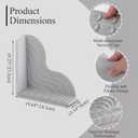 2-Pack Gray All-Silicone Bathtub Splash Guards. | No-Glue Corner Water Stopper with Secure Suction Cups, Easy On/Off Bath Tub Leak Proof Barrier for Walk-in Showers.
