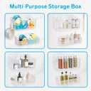 4-Pack Plastic Bath Toy Storage for Bathtub  Bath Toy Holder Organizer with Scoop, Clear Bathtub Toy Storage Shower Caddy for Kids & Baby