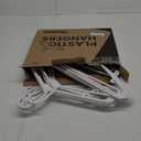 Clothes Hangers Plastic 20 Pack - White Plastic Hangers - Makes The Perfect Coat Hanger and General Space Saving Clothes Hangers for Closet - Percheros Ganchos para Colgar Ropa Hangars (White)