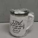 Nitial 6 Pcs 17 oz Christian Coffee Mugs with Lid and Straw Religious Bible Verse Christian Gifts Insulated Inspirational Bible Affirmations Tumbler for Friend Men Women Favor (White)