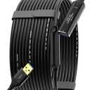 USB 3.0 Active Extension Cable, 65FT (20M) with Signal Booster - 5Gbps High Speed Data Transfer Male to Female Repeater Cord, in-Wall Compatible for VR Headset, Printer, Hard Drive, Xbox, PC