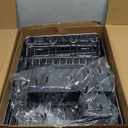 SONGMICS Large Dish Drying Rack, Expandable Dish Dryer for Kitchen Counter, Stainless Steel Dish Rack with Rotatable Spout, Utensil, Cup, Glass, Cutting Board, Pan Holders, Silver and Gray UKCS037G01