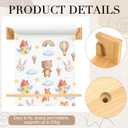 Wesiti 36 Inches Wooden Easel Paper Roll Holder Wall Mount 22 Lbs Load, Craft Kraft Butcher Paper Dispenser for Artwork, To-do Lists, Kitchen, DIY Drawing, Office Business, Grocery, Only Holder