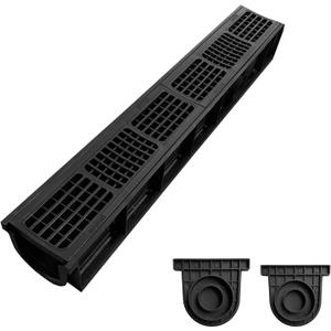 39.4x6.1x5.5in Driveway Channel Drain with HDPE Grate