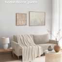 YnM Chunky Cotton Knit Throw Blanket, Cable Knit Throws for Bed Couch Sofa, Comfy & Relaxing, Decorative Piece for Farmhouse Modern Boho Rustic Scandinavian Chic Vibe, Cream White 50x60 Inches