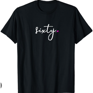60th Birthday Gift Ideas for Her Women | Party Sixty Design TShirt, S