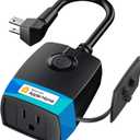  Outdoor Dimmer Plug, Smart Outdoor Plug Works with Apple HomeKit, Alexa, Google Home, IP44 Outdoor Dimmer for String Lights Lamps, Patio Lights with Voice & Remote Control, Schedule & Timer