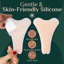 2 x Invisible Silicone Pads for Women  Reusable Seamless Inserts | Smooth Front Guard for Leggings, Swimwear & Activewear (3 Pack) Beige