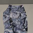 Milumia Women's Marble Print Mesh Sheer Mock Neck Long Sleeve Bodysuits Fitted Tops, medium