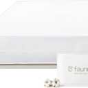 FAUNNA Zippered Mattress Encasement, 100% Cotton Bed Bug and Dust Mite Proof Mattress Protector, Hypoallergenic, Antibacterial Protection, Noiseless Zipper, Six-Sided Cover (Queen 12" Deep)