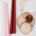 Viyffo Taper Candles 10 Inch Red 12 Pack Unscented, Smokeless Long Tall Tapered Candlesticks Wedding Home Decor Dinner Natural Color Series