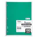 Mead Spiral Notebook, College Ruled, 1 Subject, 100 Sheets, Green (06622)