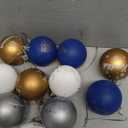 Hiboom 11 Pcs Hanukkah Ball Ornaments - Plastic White Blue Gold Jewish Chanukah Decorative Hanging Ornaments for Christmas Tree, Party Decor, Gift - Menorah Decorations