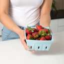 4 x Silicone Berry Bowls  Durable Modern Farmhouse Colander & Storage Basket for Fruits and Vegetables, Refrigerator Organization, Dishwasher Safe, Oven Safe (Set of 3, Cloud)