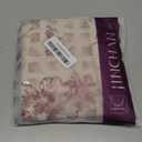 jinchan Floral Kitchen Curtains Set Linen Tier Curtains and Valance Farmhouse Drapes for Small Windows 24 Inch Length for Cafe Living Room Bathroom Rod Pocket 3 Pieces Set Black on Linen