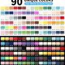 Gel Pens For Coloring, 90 Colors Retractable Colored Pens for Black Paper & White Paper, 0.7mm Fine Point Colorful Pens for Coloring, Writing, Drawing, Journaling, Note Taking, Office, Home