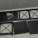 GODDGITT Desk Shelf Organizer, 3 Tier Storage Shelf Riser Display Stand, Wood Desktop Organizer Small Bookshelf, Desktop Shelf for Office Decor and Desk Accessories,Rustic Brown Black