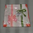 Coquette Pink and Green Christmas Bows Pillow Covers 18x18 Set of 2, Preppy Christmas Decor, Girly Pink Red and Green Xmas Ribbon Decorative Throw Pillow Covers for Girls Room Dorm Home