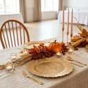 Ejonirinjonir 50 Gold Charger Plates Bulk For Wedding Dinners 13" Sunburst, 50pcs