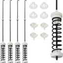 NEW UPGRADED4Pcs W10780048 WTW4800XQ4 WTW4800XQ1 RTW4640YQ1 ATW4675YQ1 Washer Suspension Rod Kit by Kitfit - Replacement for Whirlpool Kenmore Admiral Maytag Washing Machine